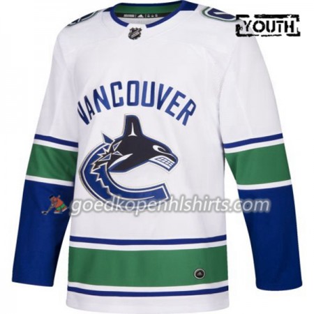 Vancouver Canucks Blank Adidas Wit Authentic Shirt - Kinderen